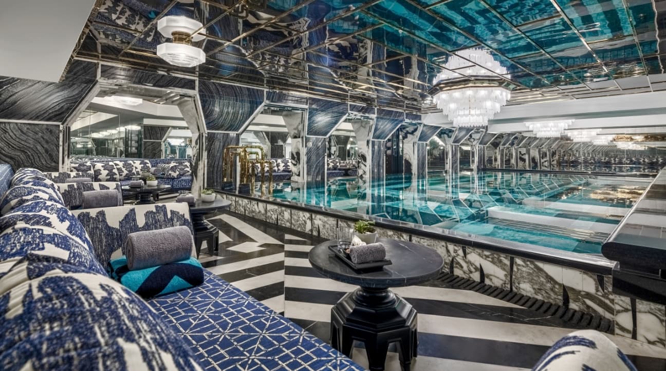 Capella Hanoi indoor pool - A serene retreat with natural light and elegant design.