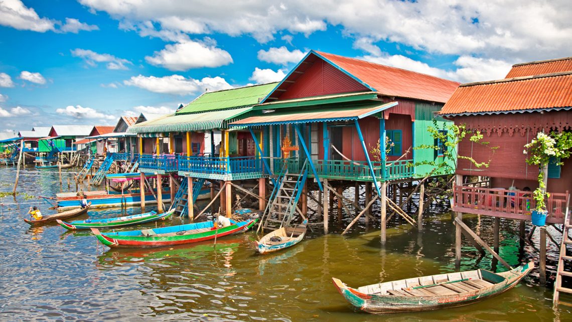 Cambodia culture tours at Kompong Phluk - Stilted houses and flooded forests along Tonlé Sap Lake’s waterways