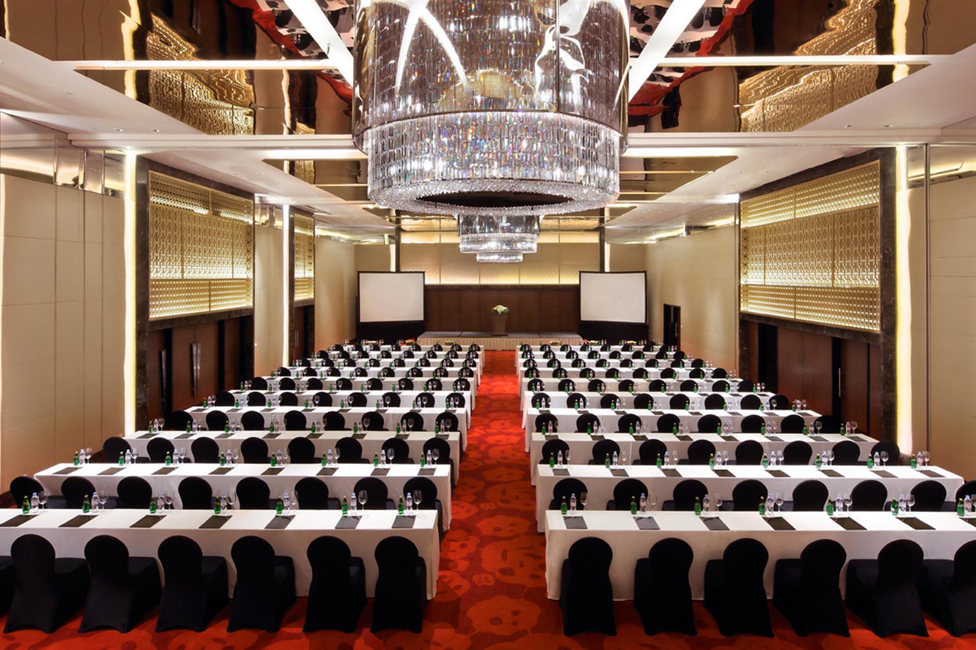 Luxury conference room with full meeting setup at hotel pan pacific hanoi