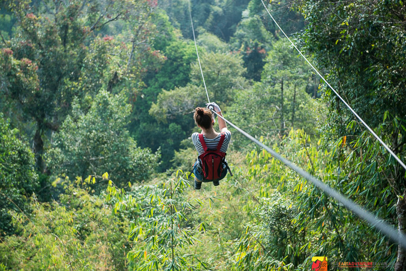Laos DMC adventure tour - Ziplining through the canopy of The Gibbon Experience