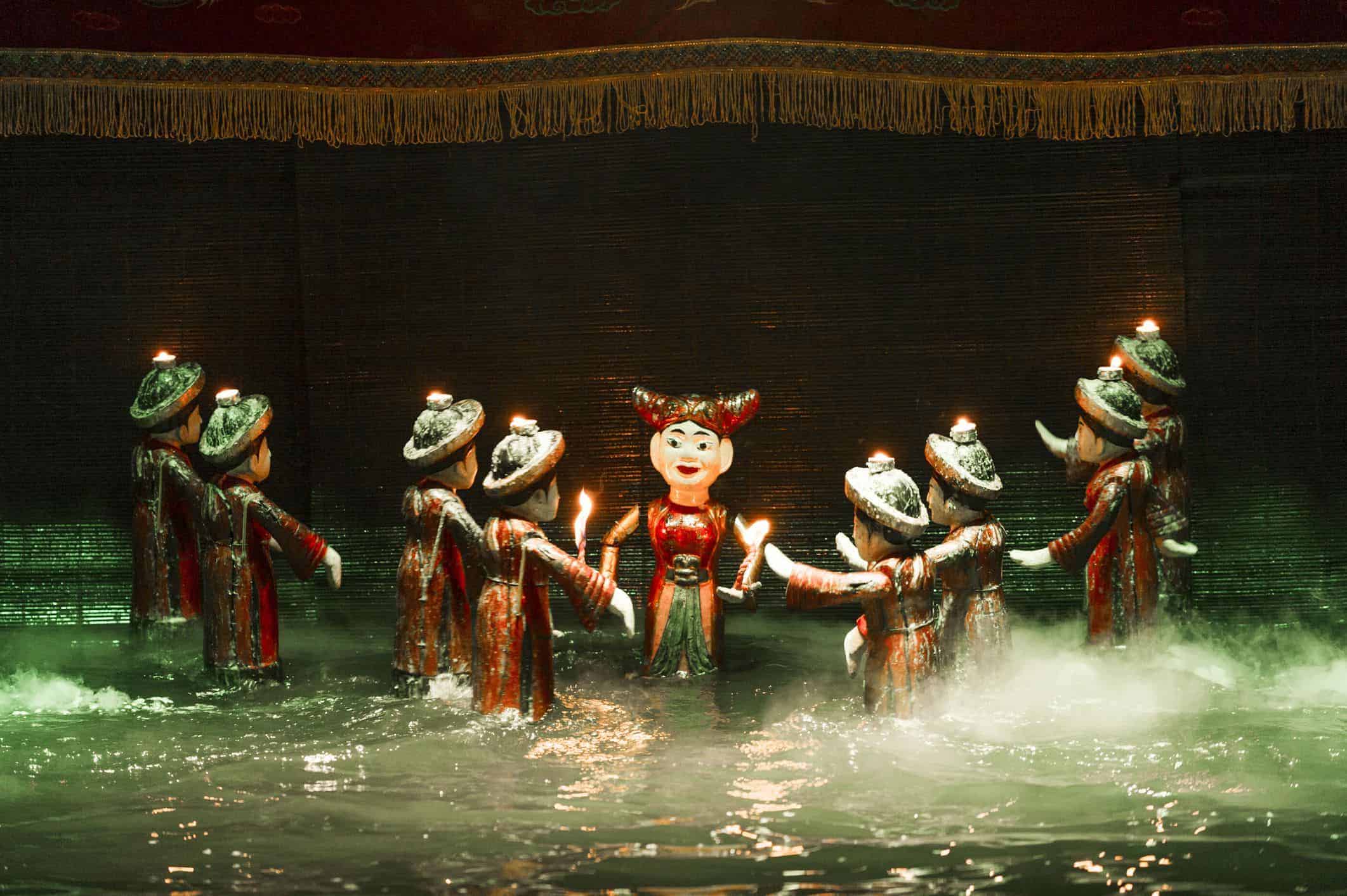 Luxury travel Vietnam - Private VIP water puppet show in Hanoi with front-row seats