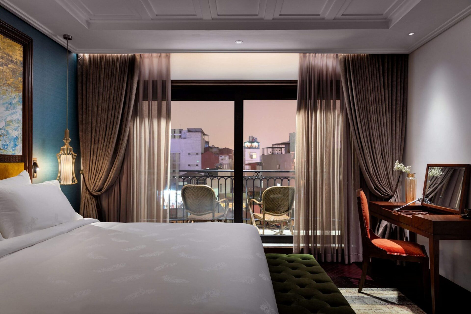 Peridot Grand Luxury Hotel - Grand Suite Balcony offers a private balcony, bedroom, and living area.