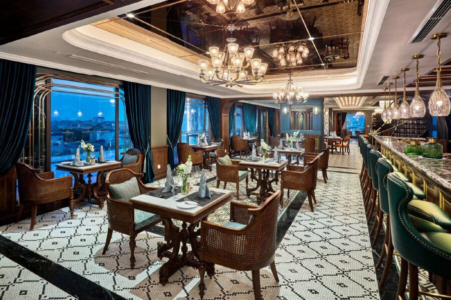 Dining at the Peridot Grand Luxury Hotel is a feast for both the eyes and palate
