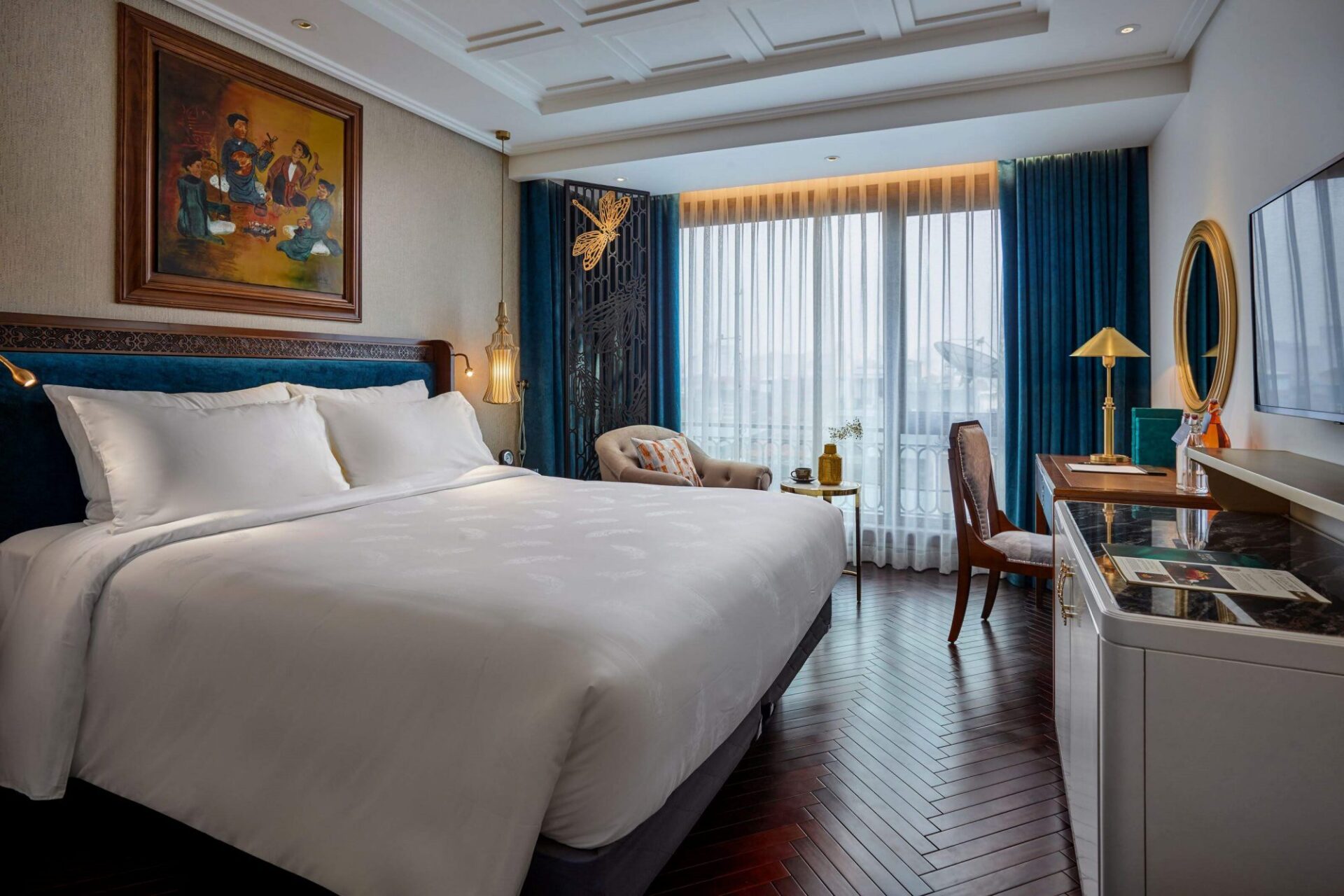 Peridot Grand Luxury Hotel - Grand Deluxe is located on higher floors with sweeping views of the Old Quarter.