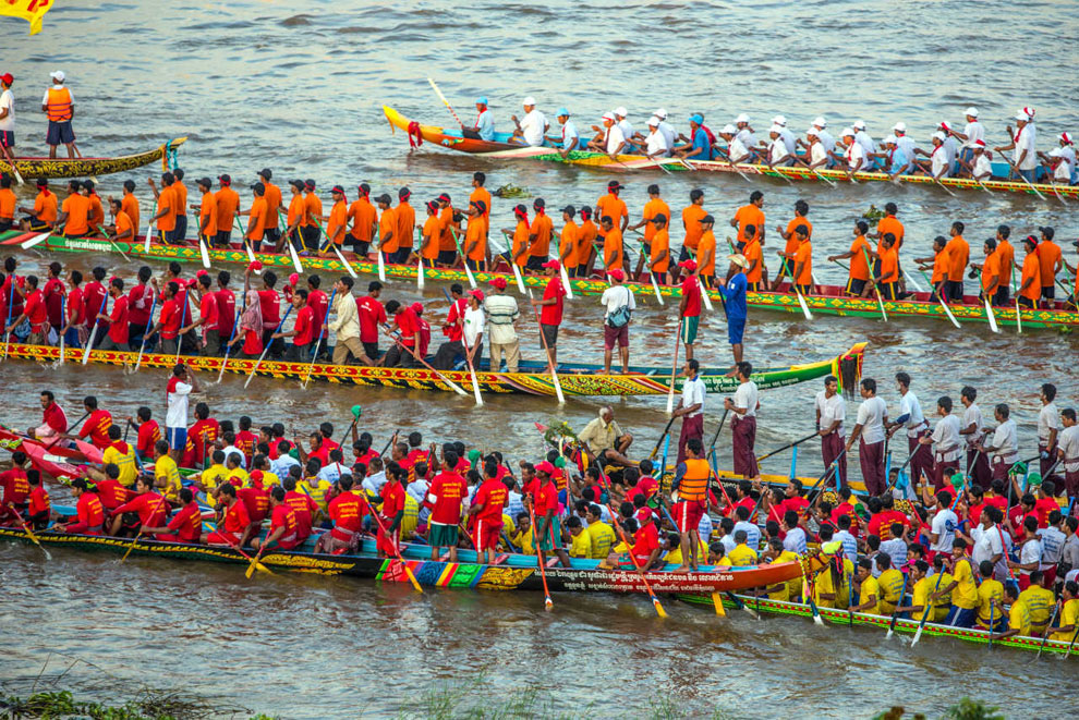 Bon Om Touk (Water Festival) boat race, a vibrant event during the Best Time to Visit Southeast Asia