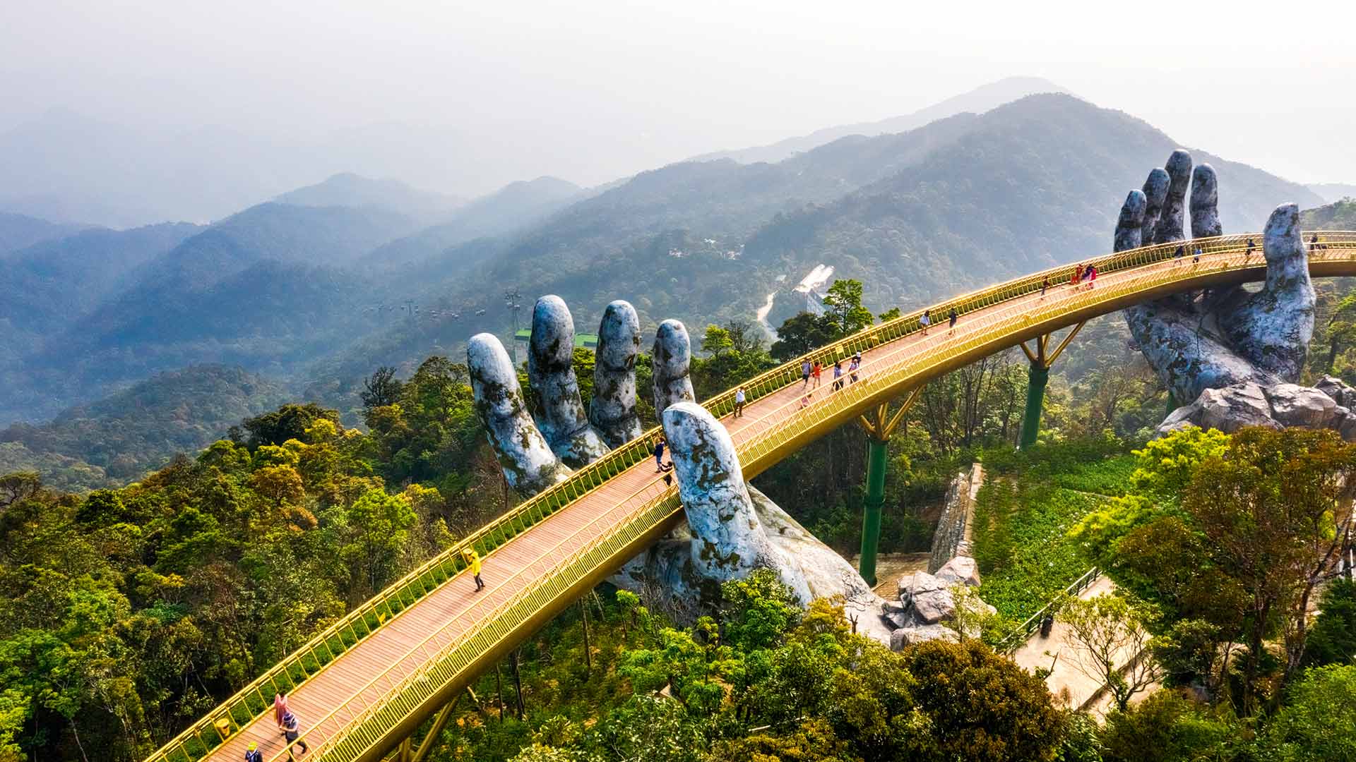 The spectacular Golden Bridge, a breathtaking view to experience during the Best Time to Visit Southeast Asia