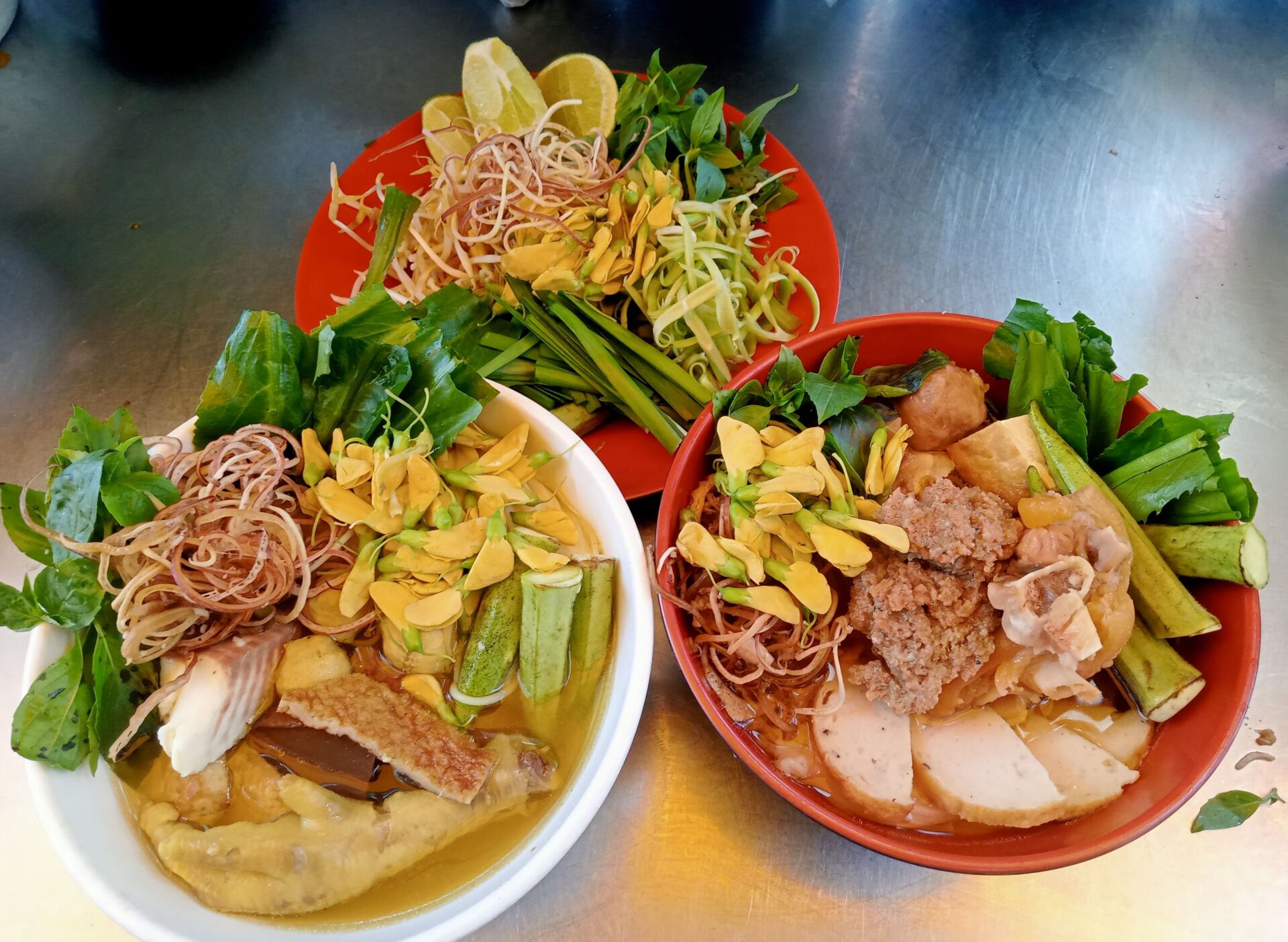 Num Banh Chok - A must-try street food for local travel tips in Cambodia