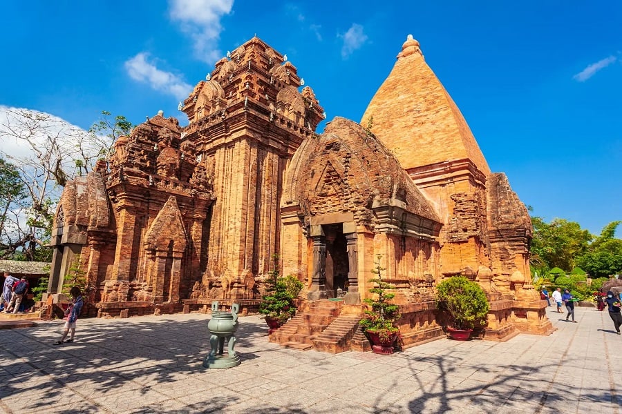 The main temple of the Po Nagar Cham Towers complex, located in the coastal cities in Vietnam (Nha Trang)