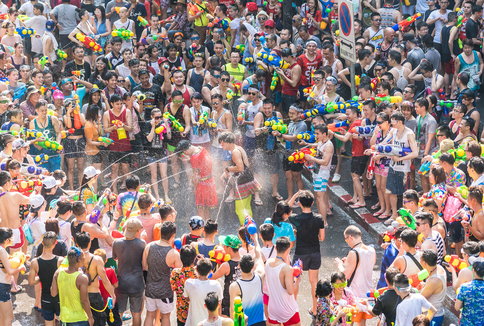 Songkran water festival, a fun cultural event during the Best Time to Visit Southeast Asia