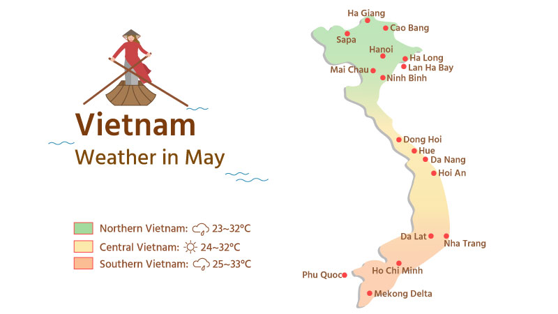 Regional weather in Vietnam in May