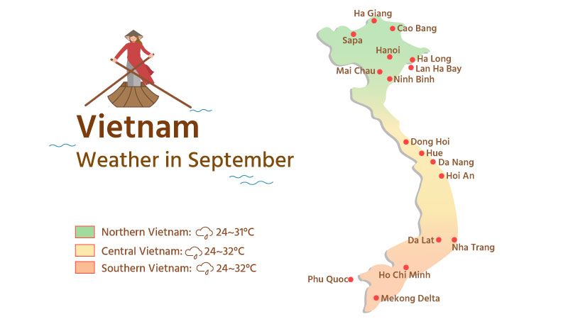 Regional weather in Vietnam in September