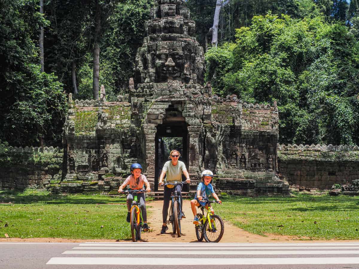 Cycling tours of the Angkor complex - One of the local travel tips Cambodia