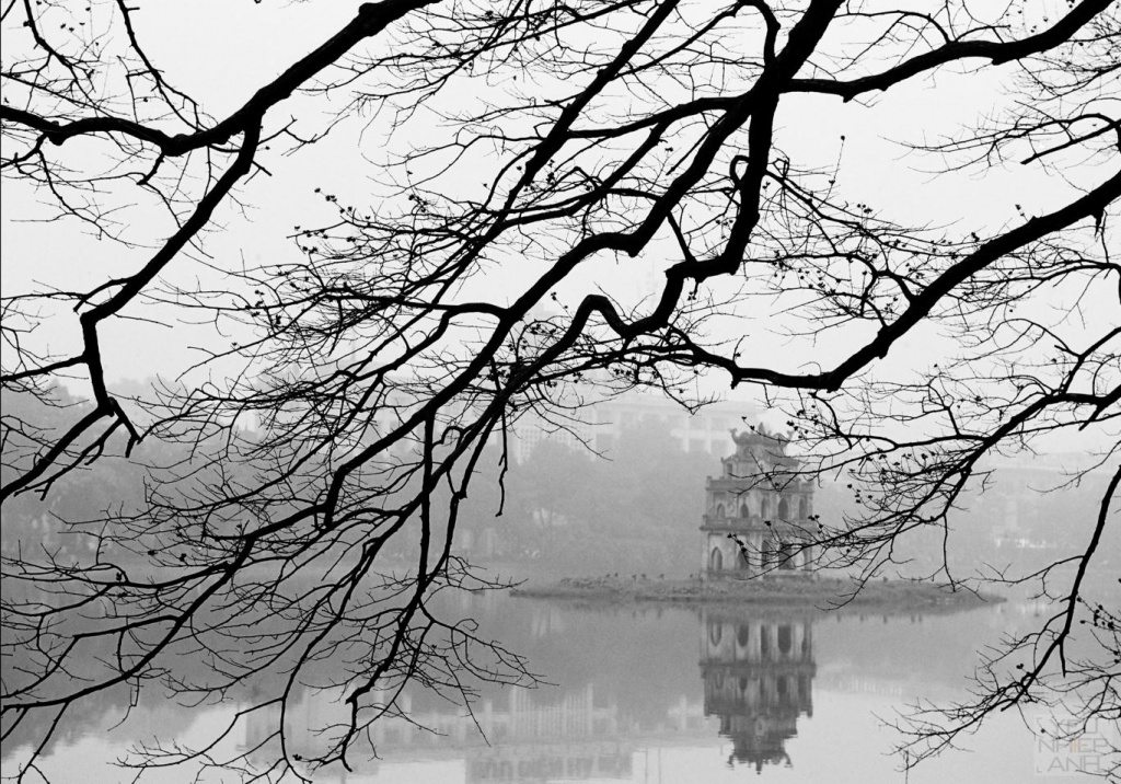 Captures the cool, atmospheric feel of Ha Noi, Vietnam in December.