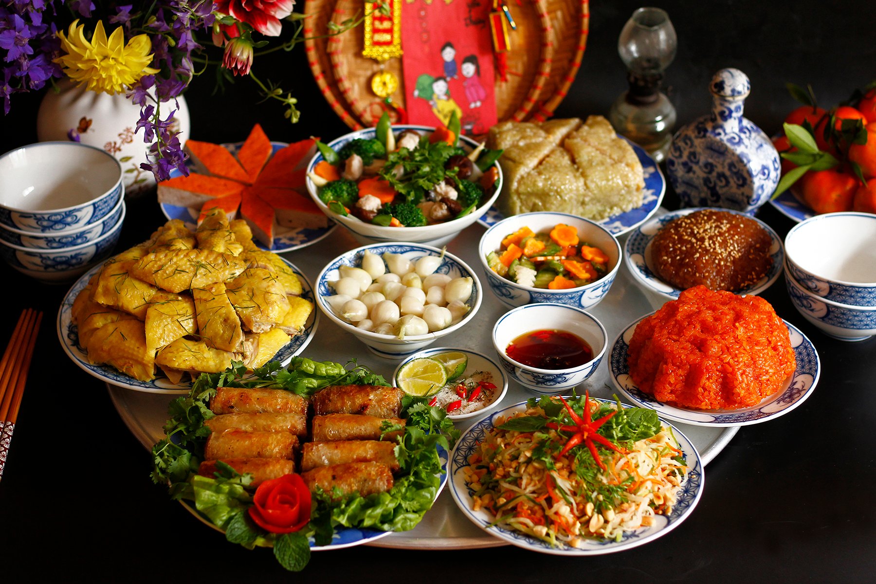 You should try Tet specialities in Vietnam in february