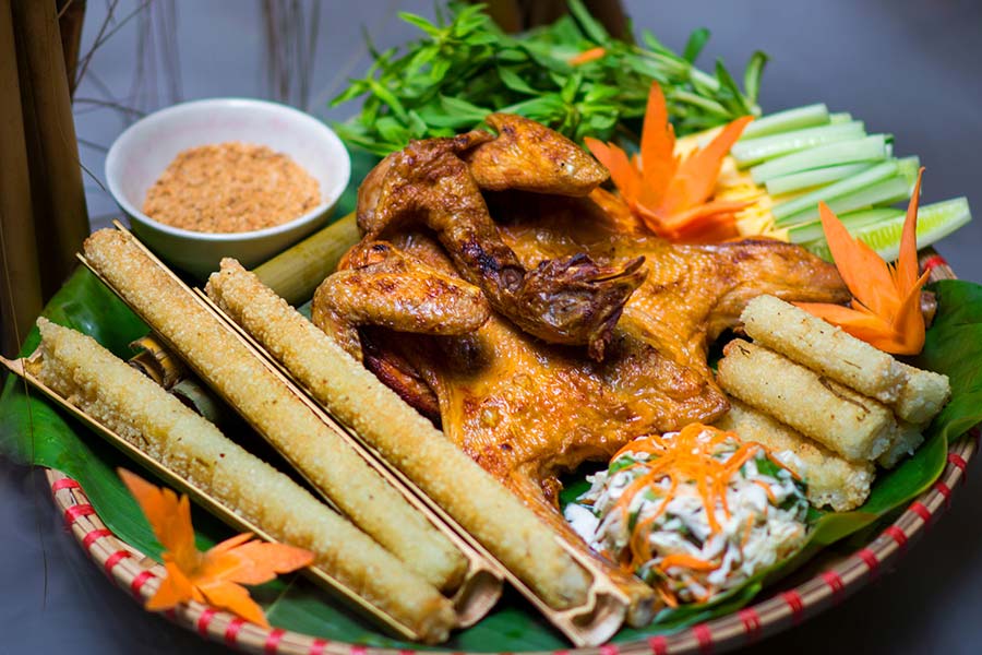 Bamboo-Tube Rice' (Cơm lam), a Sapa delicacy that can be enjoyed during the best time to visit vietnam sapa