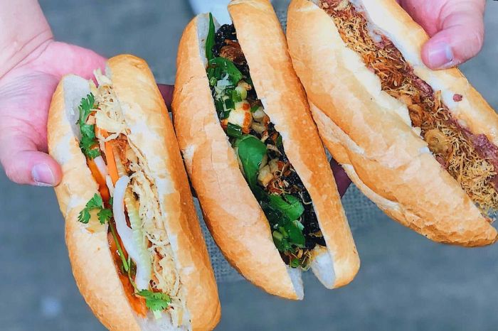 Vietnamese Banh Mi, a popular street food at Phu Quoc night market