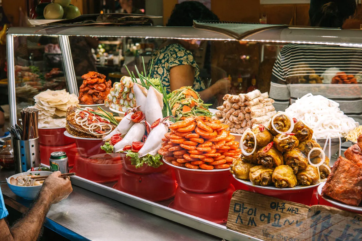 A stall in Hoi An's Central Market, often included in a hoi an private tour