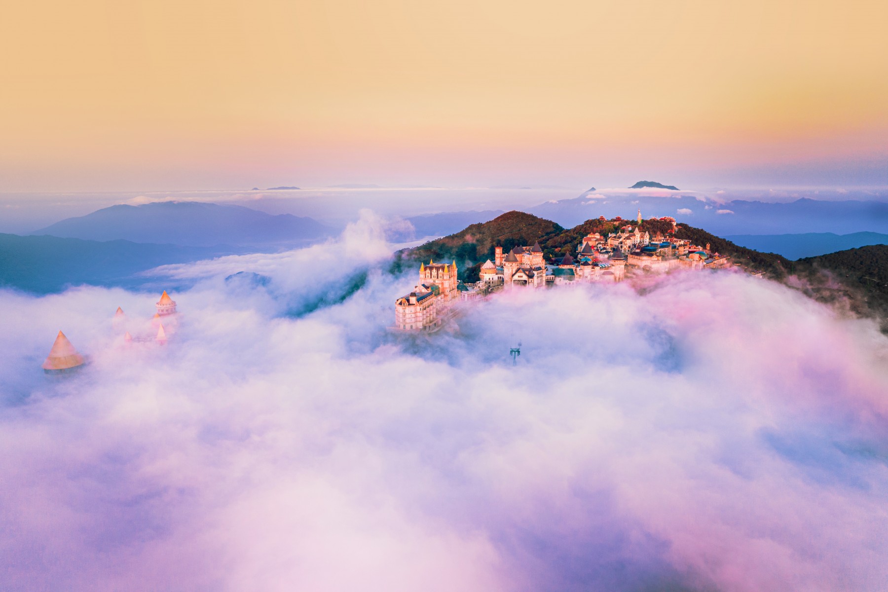 Misty Ba Na Hills landscape creating unforgettable moments in any Danang tour package.