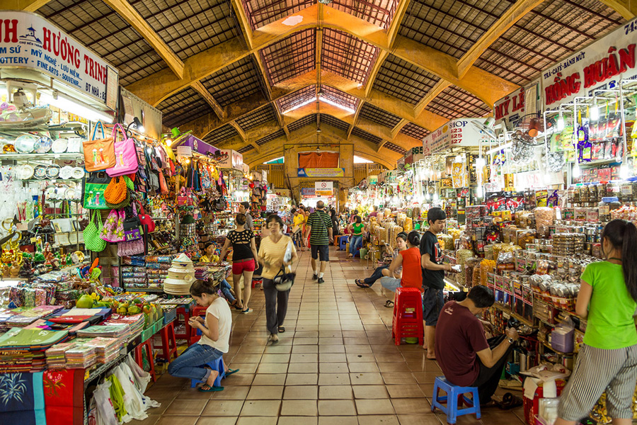 Ben Thanh Market in Ho Chi Minh City - A crucial stop on your Vietnam Itinerary.