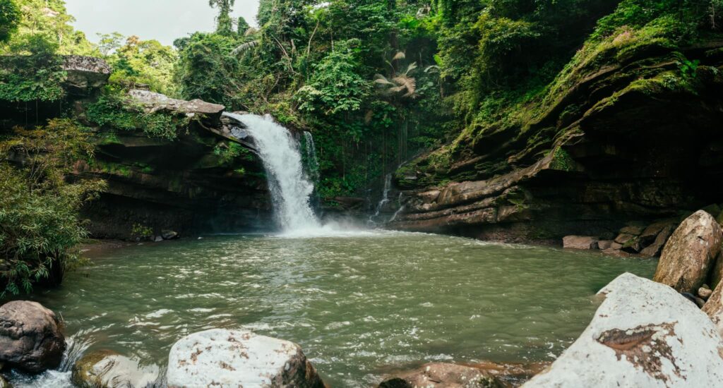 Phou Khao Khouay National Park is known for its spectacular waterfalls