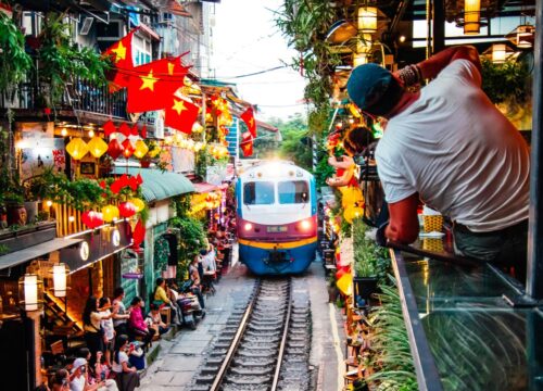 Hanoi's famous Train Street - Essential stop for a Vietnam Itinerary