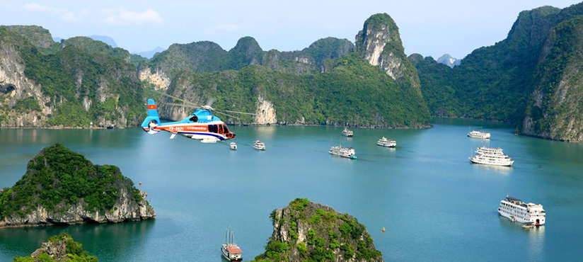 Halong Bay Charter Helicopter Day Trip in Ha Long Bay Tours