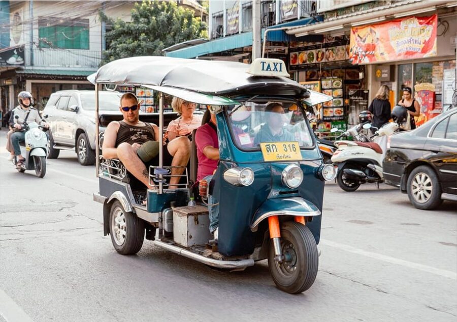 Tuk-Tuk, an authentic way to experience a city tour Chiang Mai.
