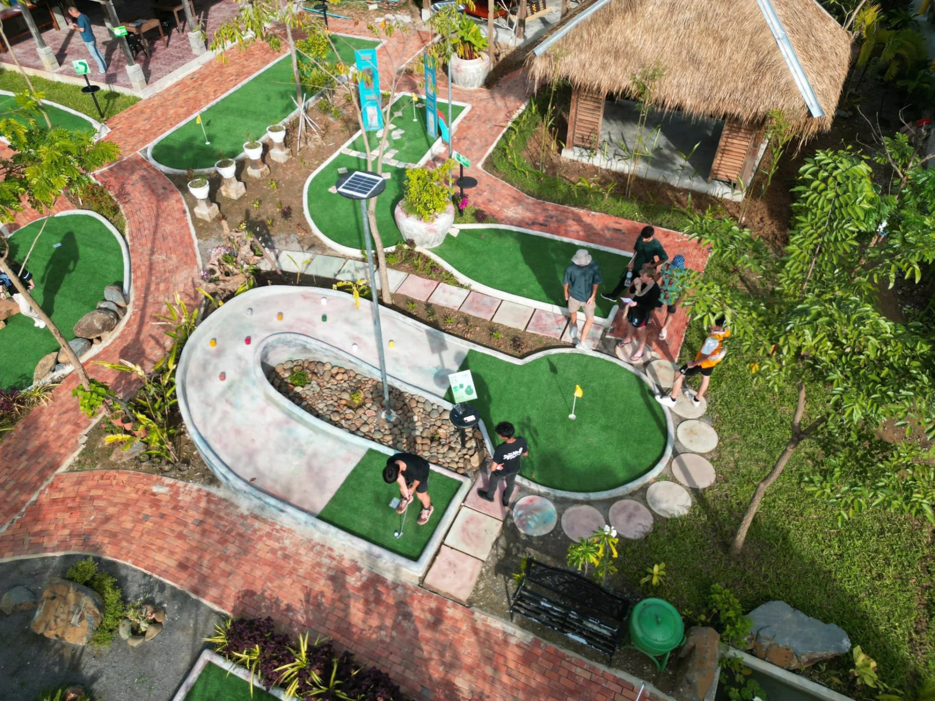 On-site mini golf facility at Battambang Resort & Spa, designed for light recreation in a peaceful garden setting. 