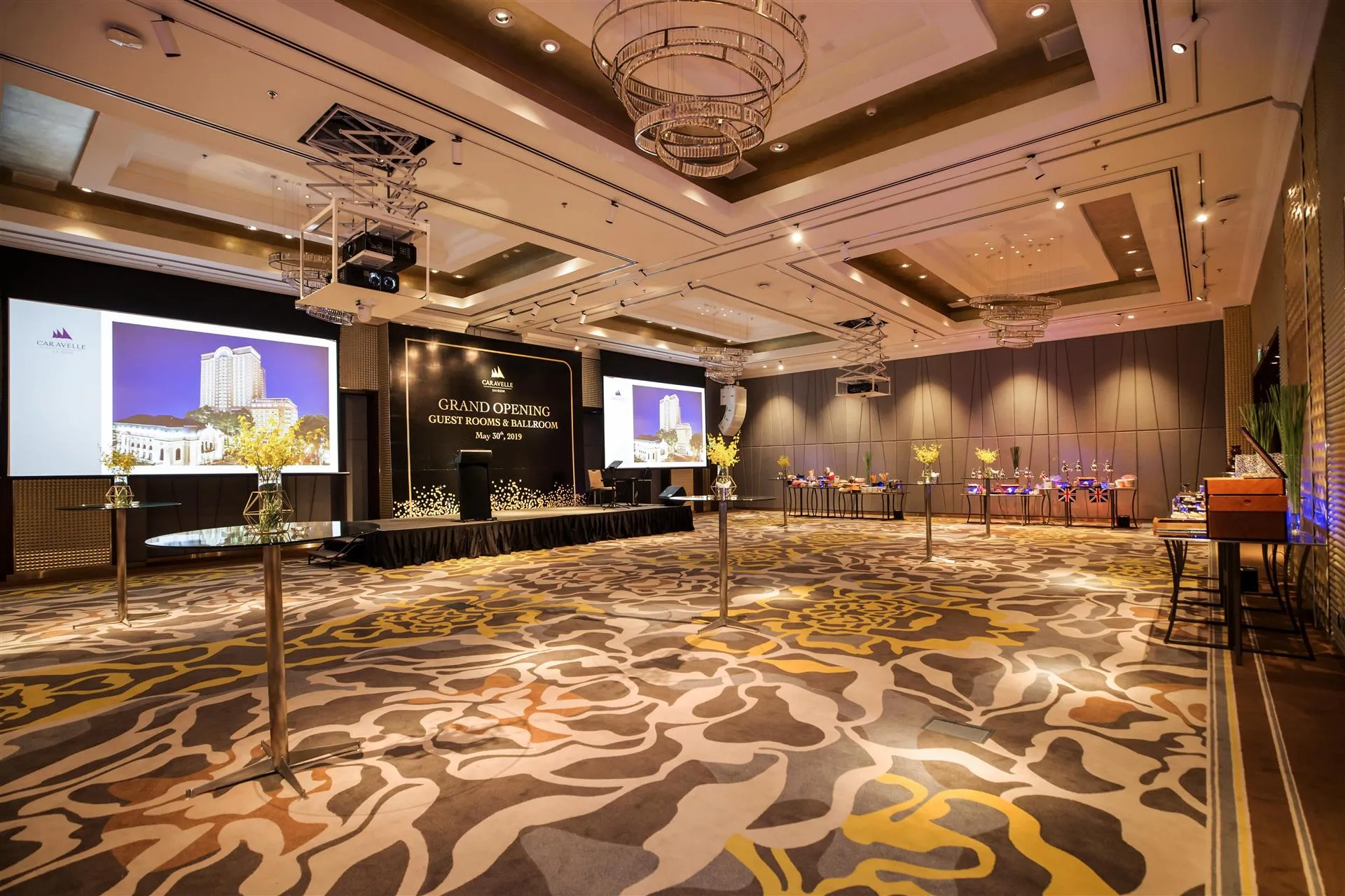 Magnificent Grand Ballroom in Caravelle Saigon Hotel