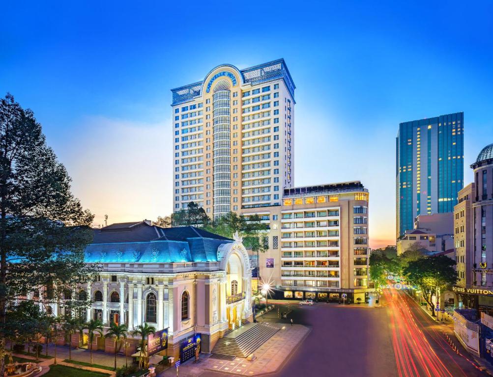 Evening view of the Caravelle Saigon Hotel
