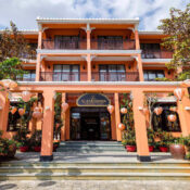 Allegro Hoi An exterior showcasing heritage-inspired boutique hotel architecture design