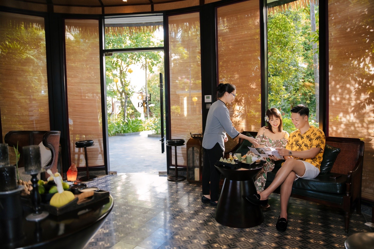 Couple enjoying spa experience at La Siesta Hoi An Resort