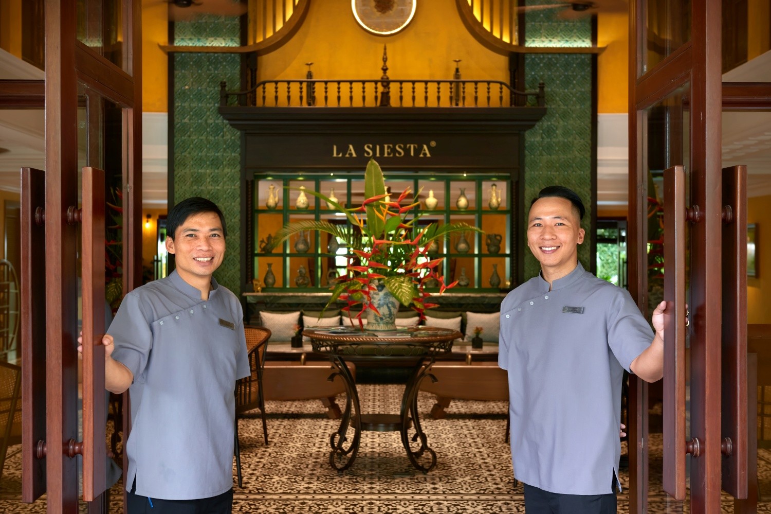 Warm welcome by staff at La Siesta Hoi An Resort