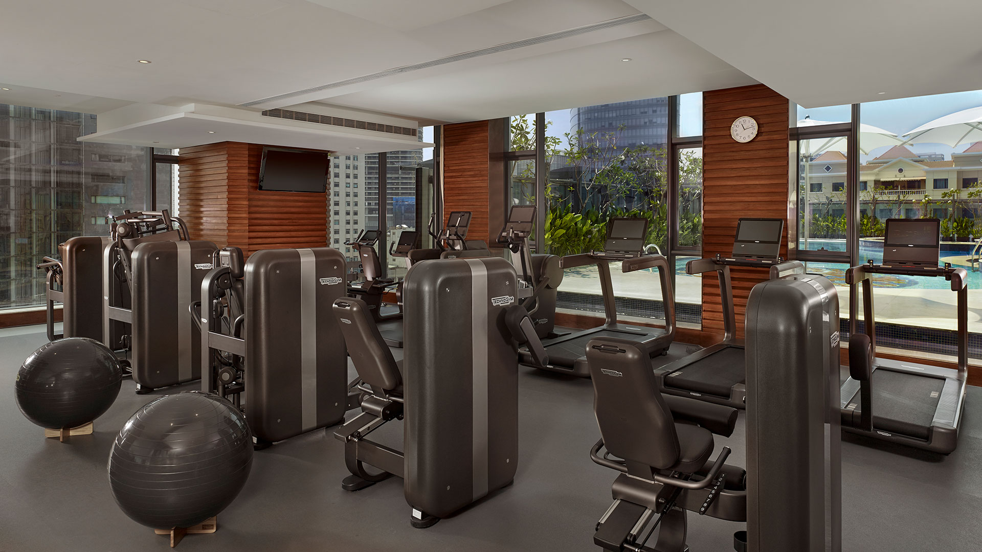 Modern fitness center at The Reverie Saigon
