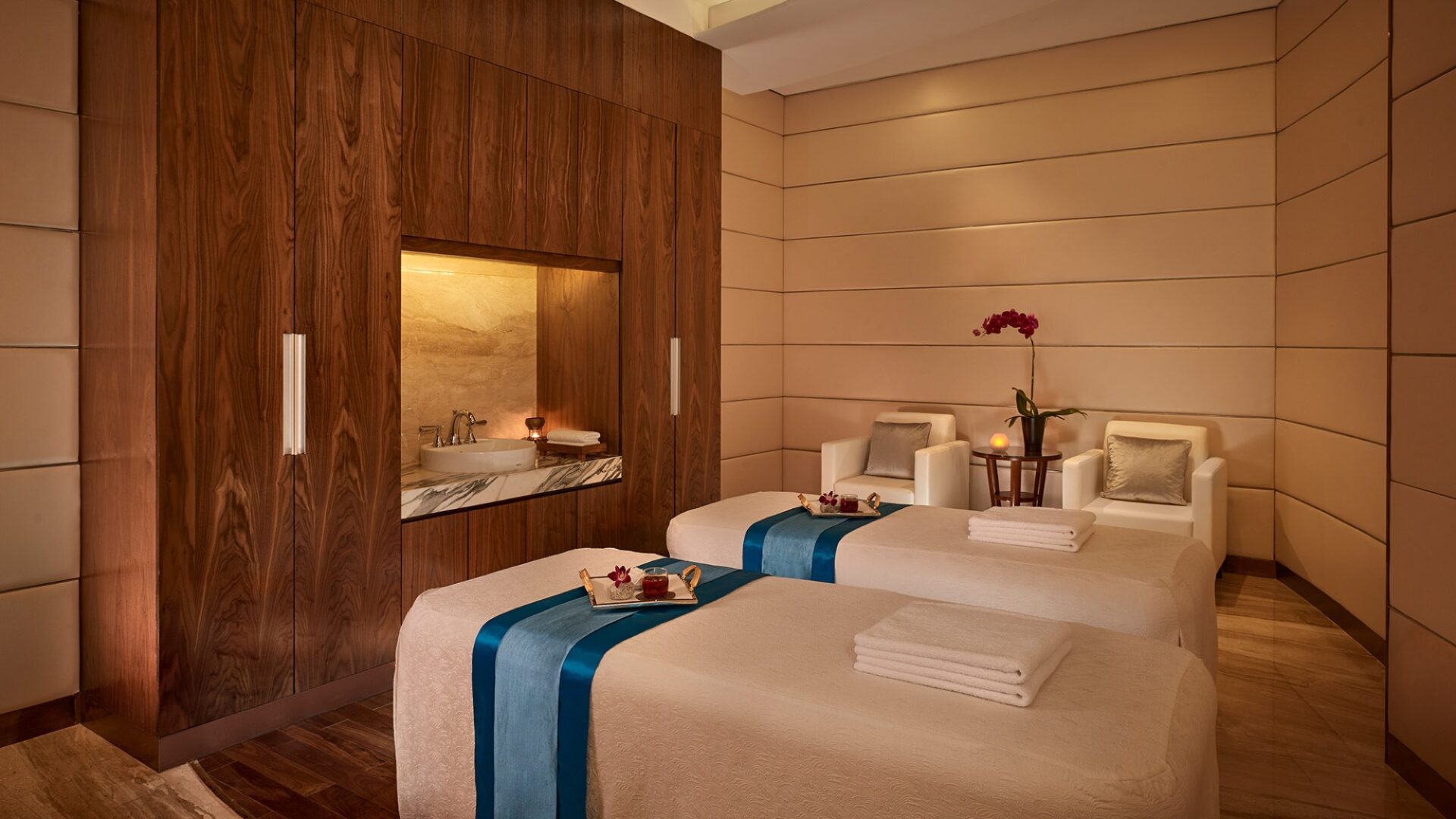 Serene treatment room at The Reverie Saigon Spa