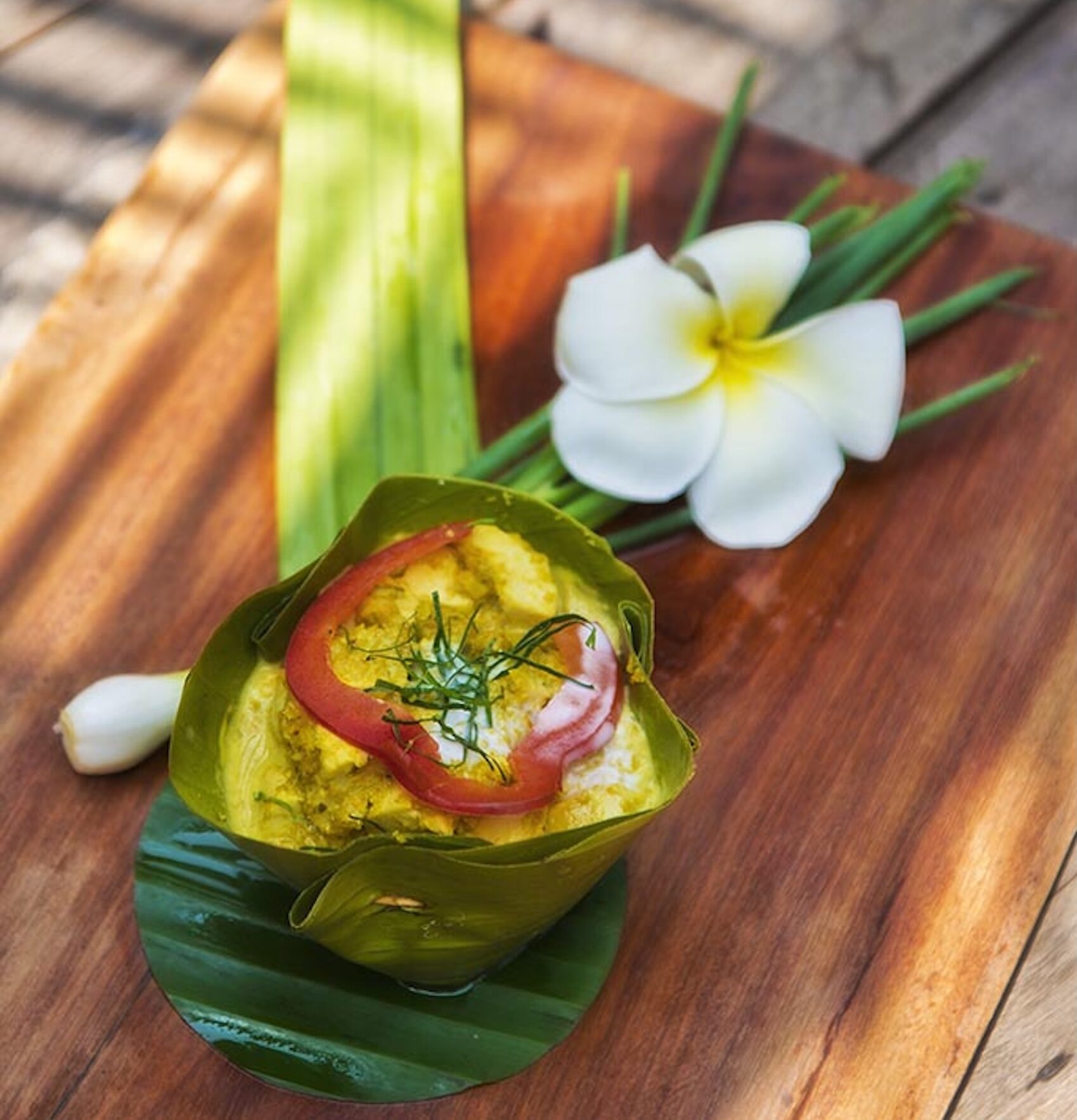 Amok, or amok trei, is a Khmer steamed fish curry dish and one of the most famous dishes in Cambodian cuisine.