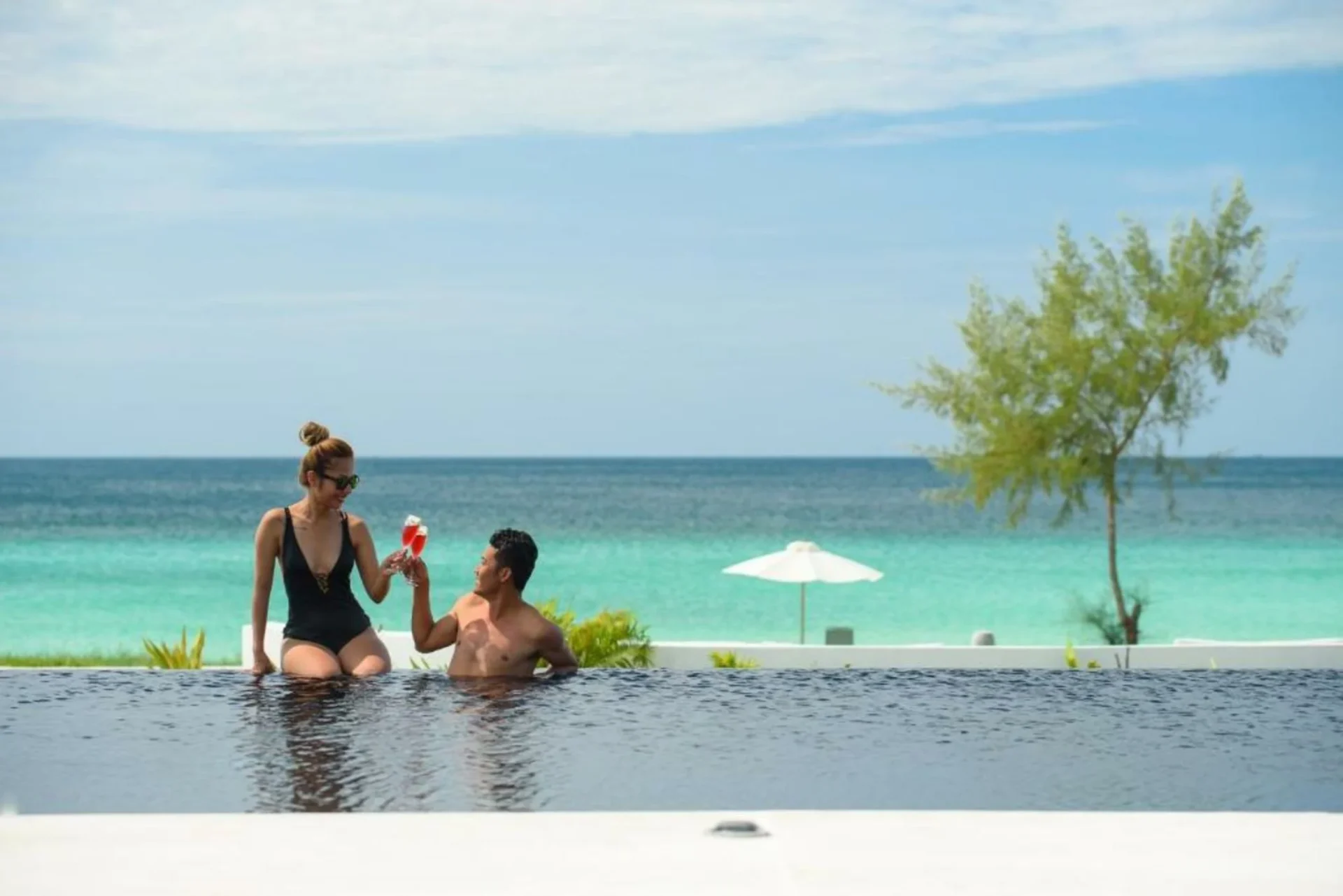 Private pool villa at The Royal Sands Koh Rong offering indoor-outdoor living and tropical garden privacy