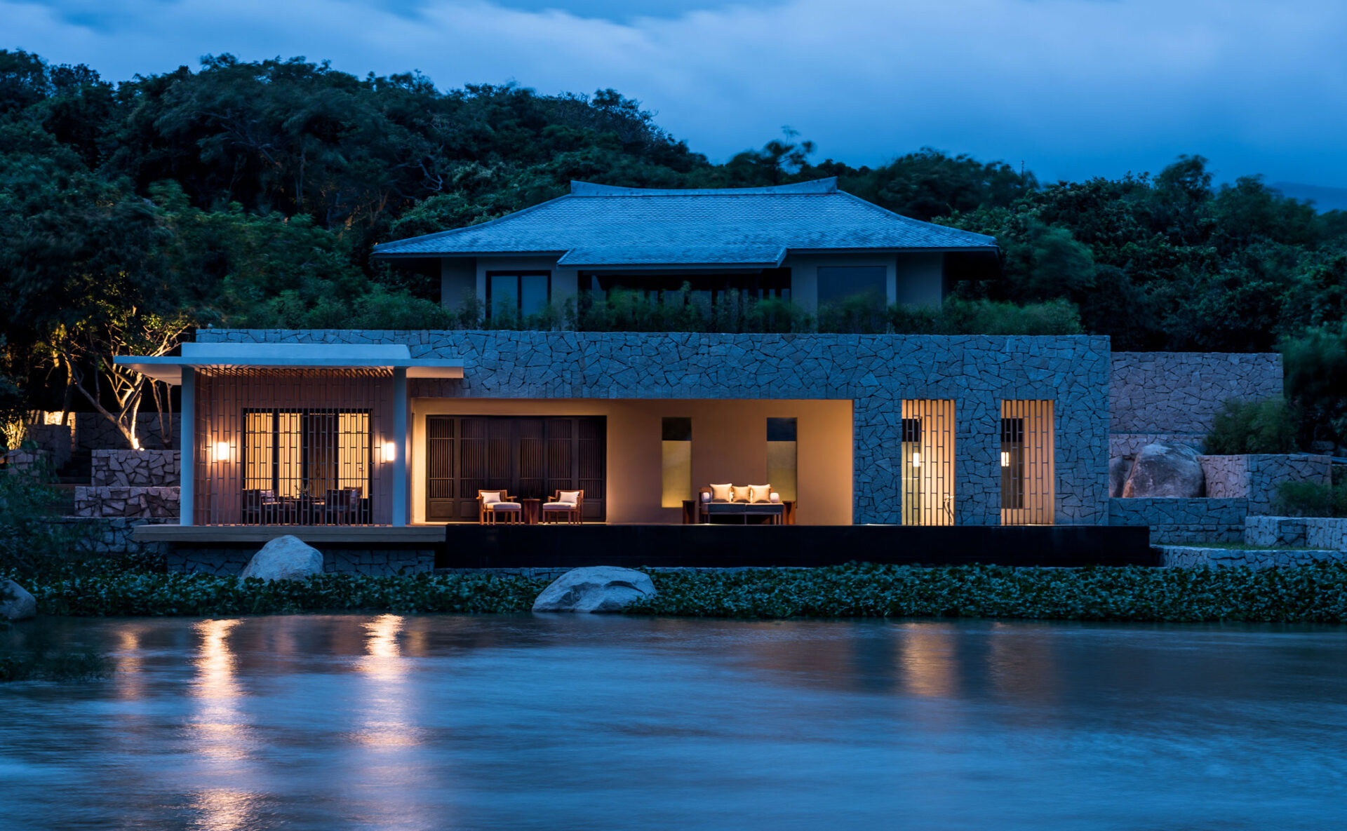Amanoi resort among MICHELIN Key Hotels in Vietnam overlooking serene coastal landscape at dusk evening