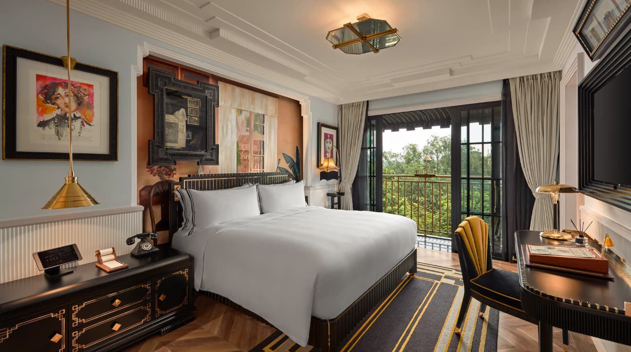 Capella Hanoi luxury bedroom among MICHELIN Key Hotels in Vietnam showcasing refined heritage design experience
