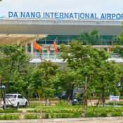da nang international airport vietnam is modern and spacious, with an impressive view from a distance.