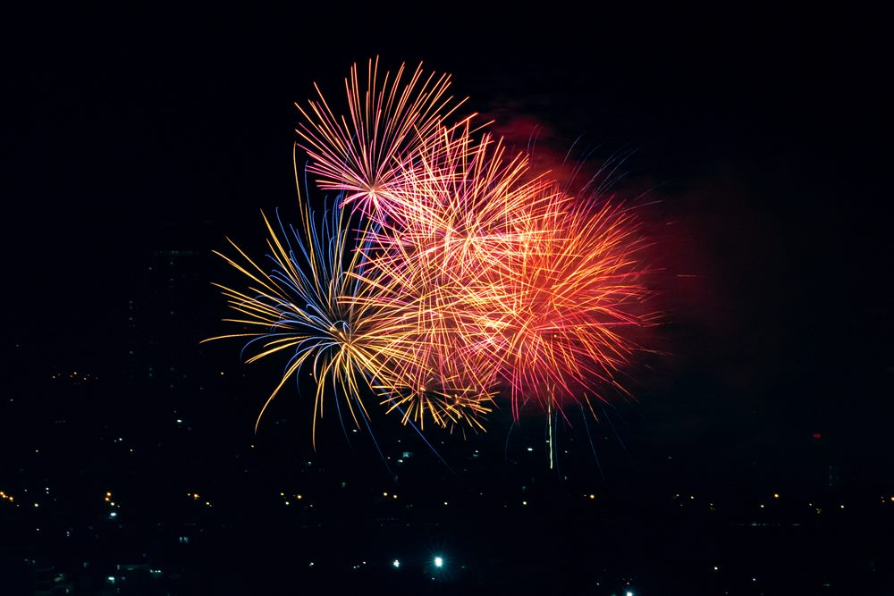 Vietnamese people always welcome the new year with spectacular fireworks lighting up the sky.
