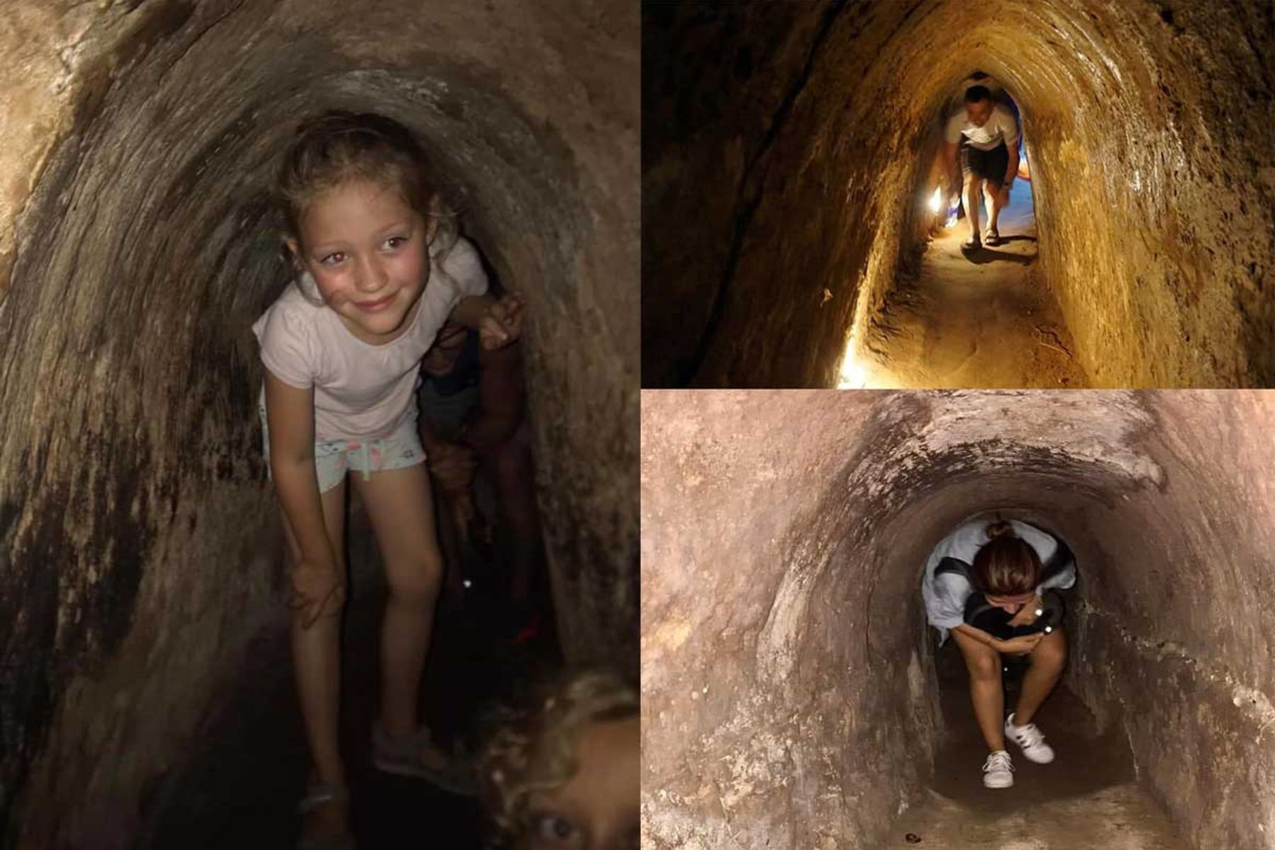 Exploring the narrow, underground passages of the Cu Chi Tunnels during a Ho Chi Minh City tour