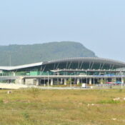 A panoramic view of Phu Quoc Airport from above