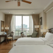 The first impression of the Sofitel Phnom Penh Phokeethra is one of grand, harmonious duality
