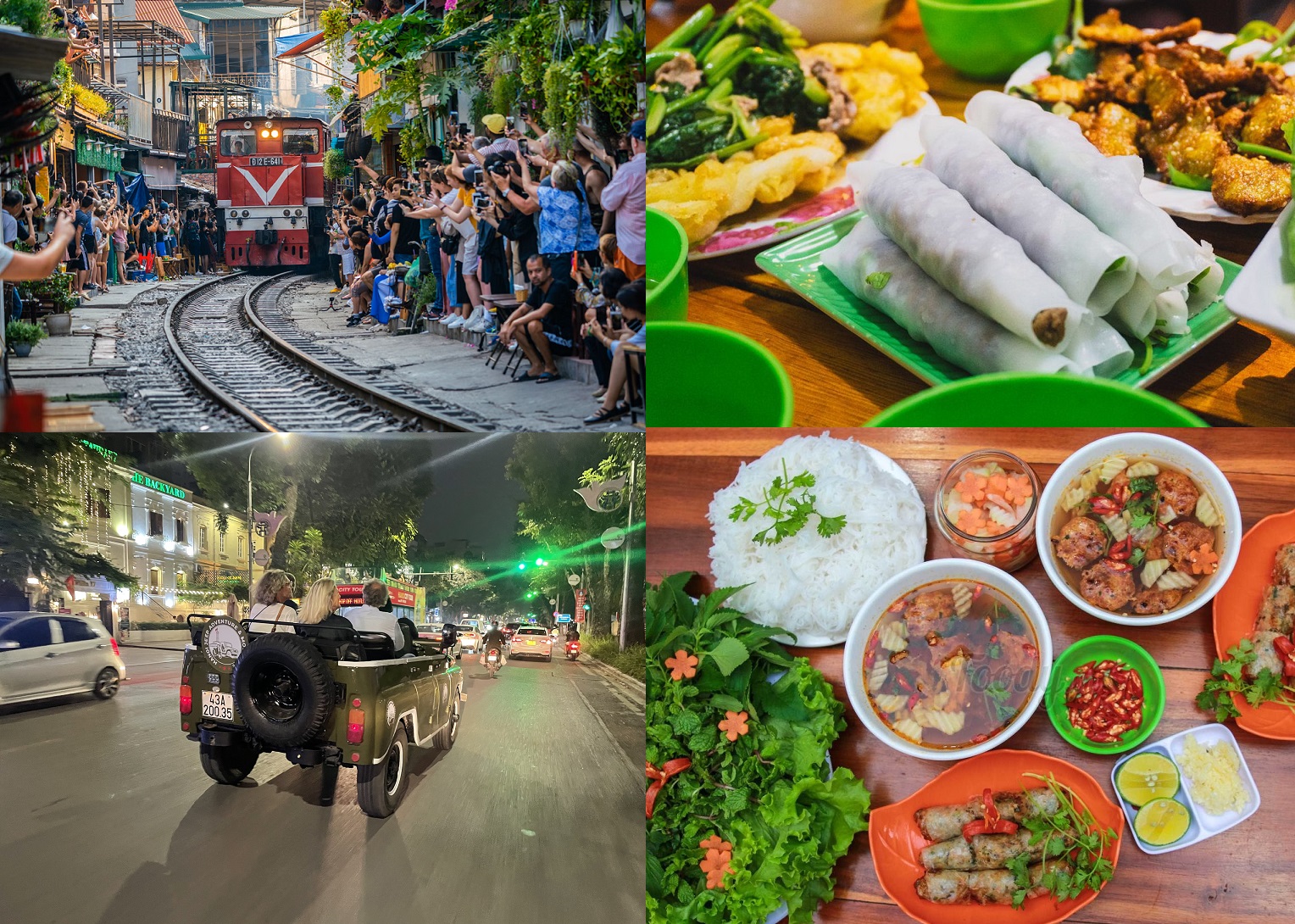 Hanoi Jeep Foodie Tour: Street food, Train street and Backstreet Experience